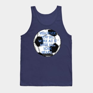 Colossians 3 soccer blue Tank Top